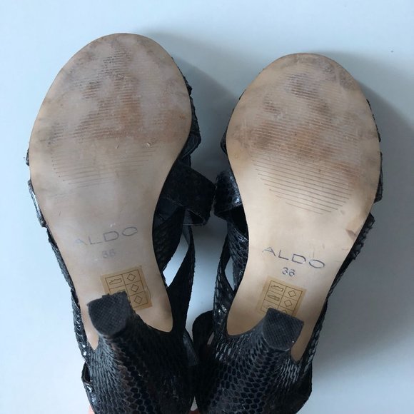 Aldo Patent Snake-Effect Heels - Picture 5 of 6